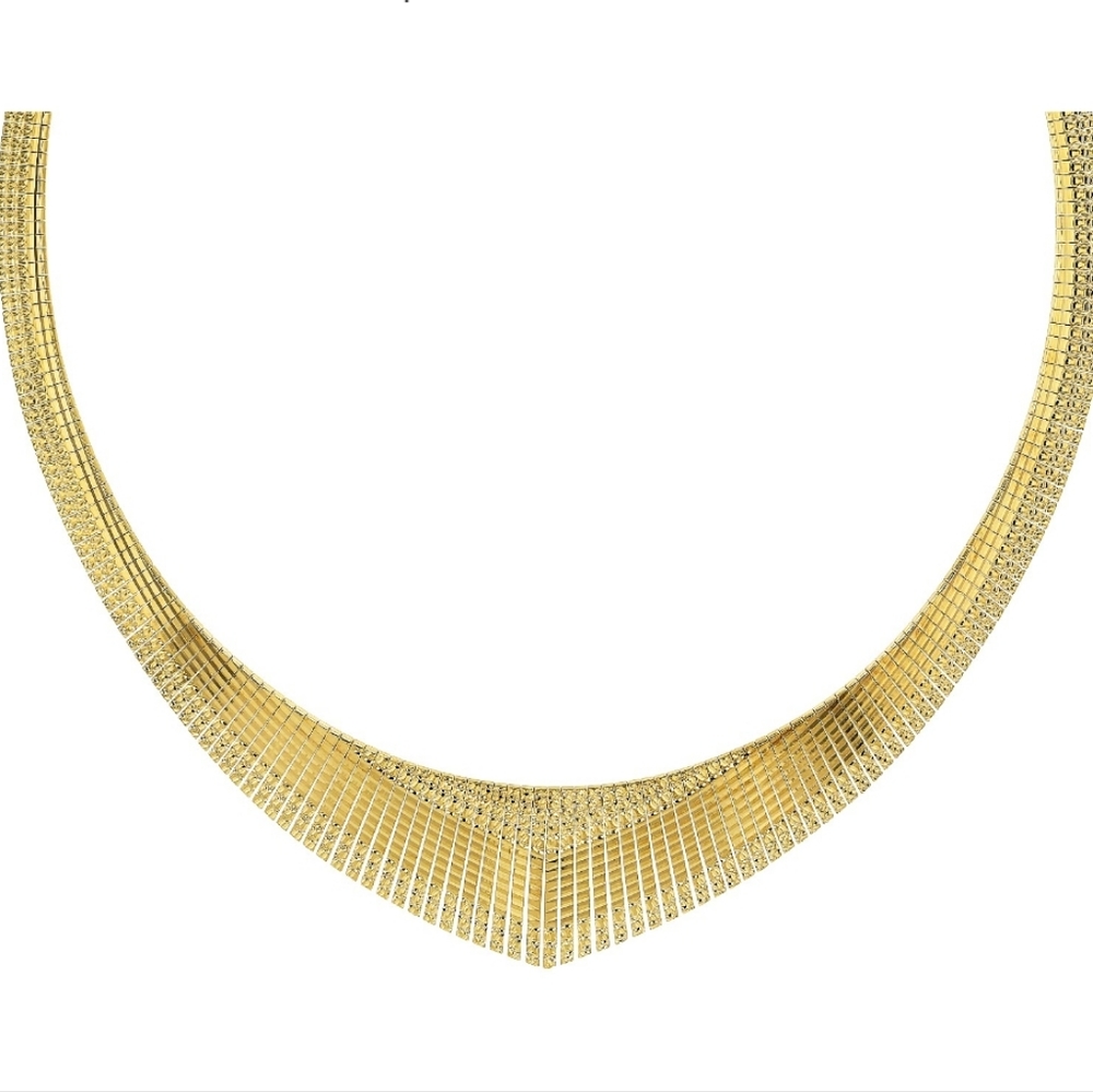 Moda Al Massimo Italian 18K Gold Cleopatra Necklace